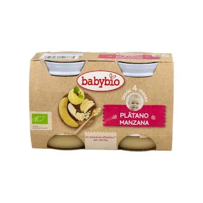 Potito manzana y plátano 4meses BIO 130 g, Babybio