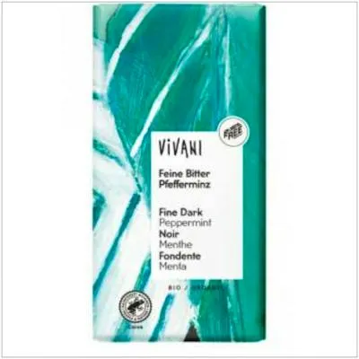 Chocolat noir 68 % Santo Domingo menthe BIO 100 g, Vivani