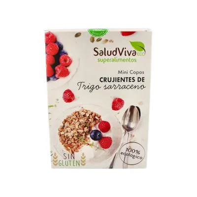Copos minis cruji de trigo sarreceno sin gluten BIO 250 g, Salud Viva