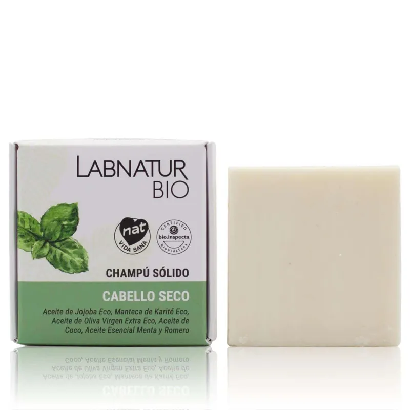 Shampoing solide cheveux secs menthe, Labnatur Bio