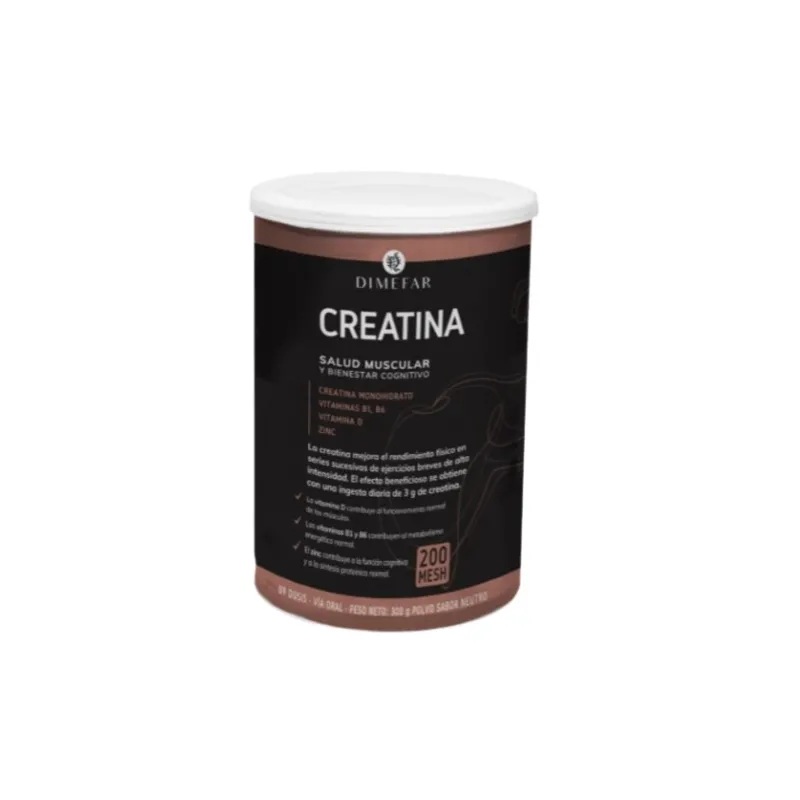 Creatina con vitb1+b6+zinco gusto neutro dime 300 g, Dimefar