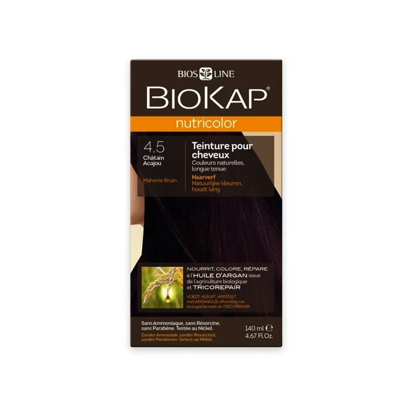 Haarverf mahogany brown dye mahoniëbruin ·4.5 140 ml, Biokap