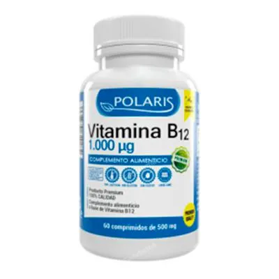 Vitamina B12 1000 mcg 60 comprimidos, Polaris