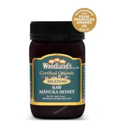 Miel de manuka raw mgo 550+ monofloral BIO 500 g, Woodland´s
