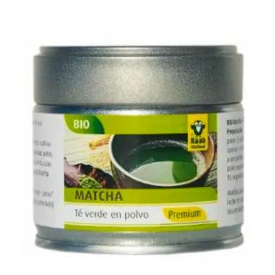 Matcha té verde premium polvo sin gluten BIO 30 g, Raab Vitalfood