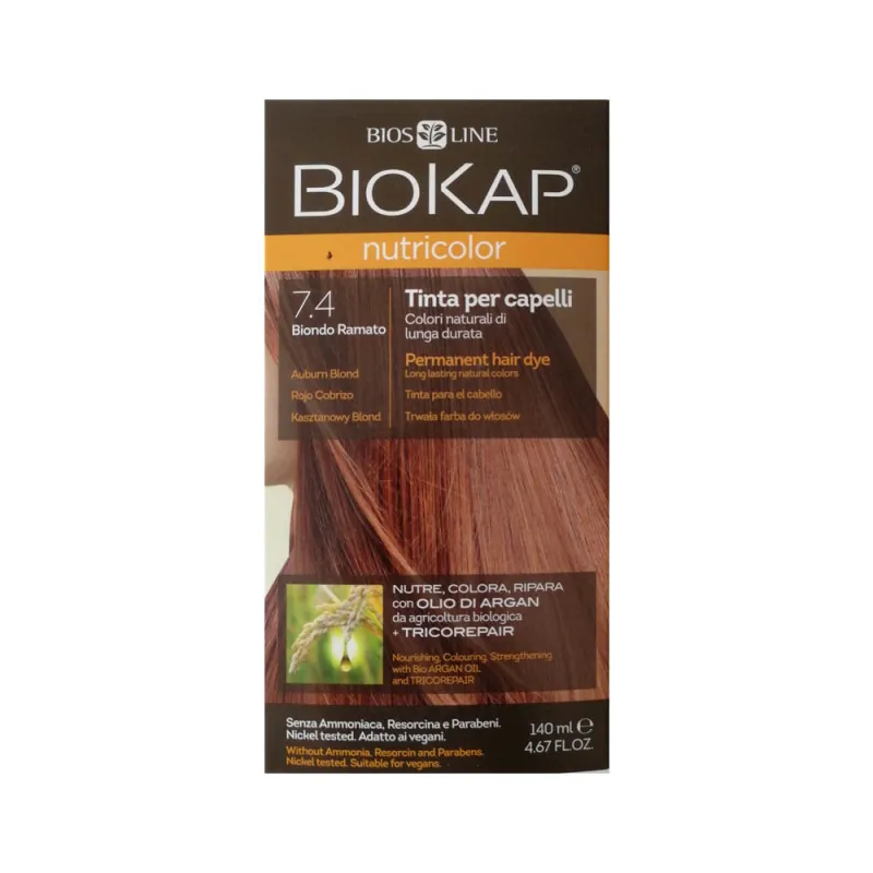 Haarverf auburn blond dye koperrood ·7.4 140 ml, Biokap