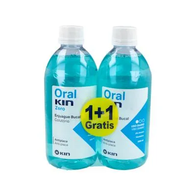 Pack oralkin zero enjuage 2x1 500 ml, Kin