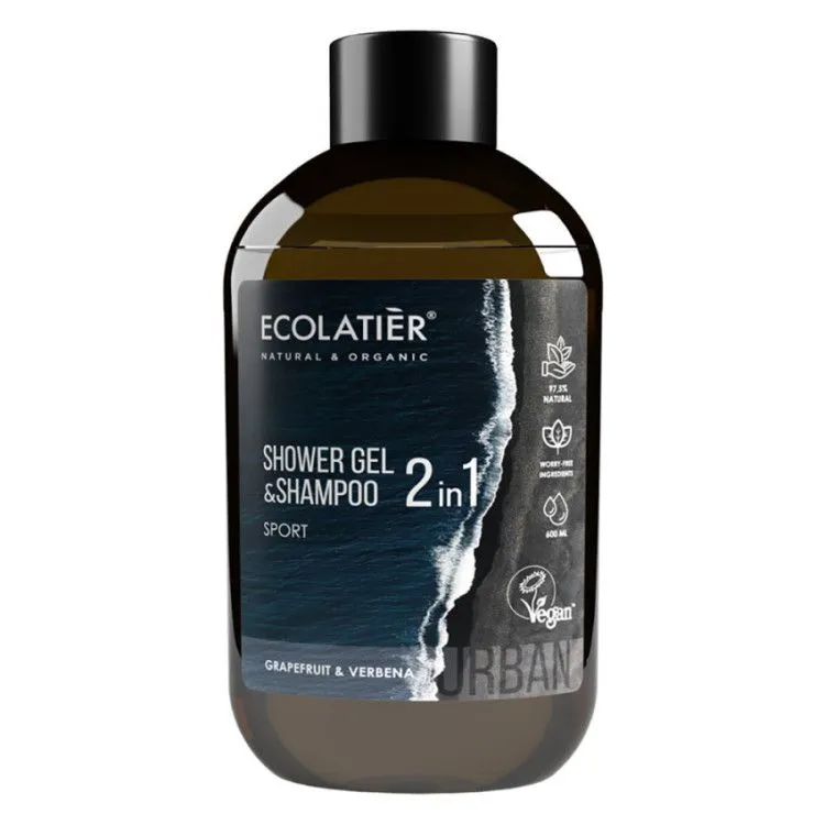 2in1 Duschgel und Shampoo Sport mit Pomelo und Eisenkraut, Ecolatier