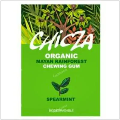 Chewing-gum biologique goût menthe verte BIO 8 x 30 g, Chizca