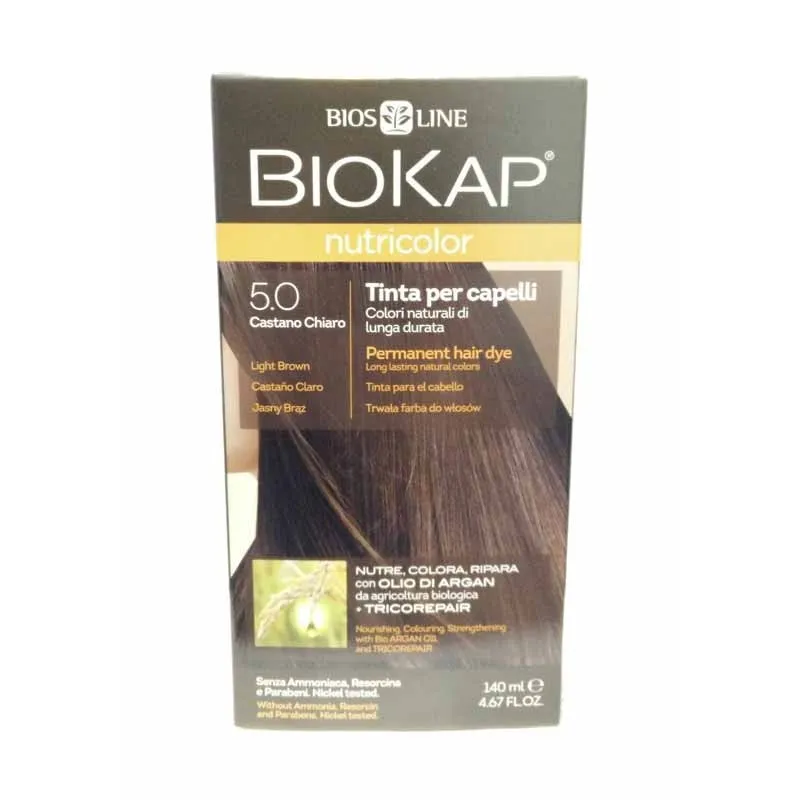 Teinture ligt brown dye châtain clair ·5.0 140 ml, Biokap