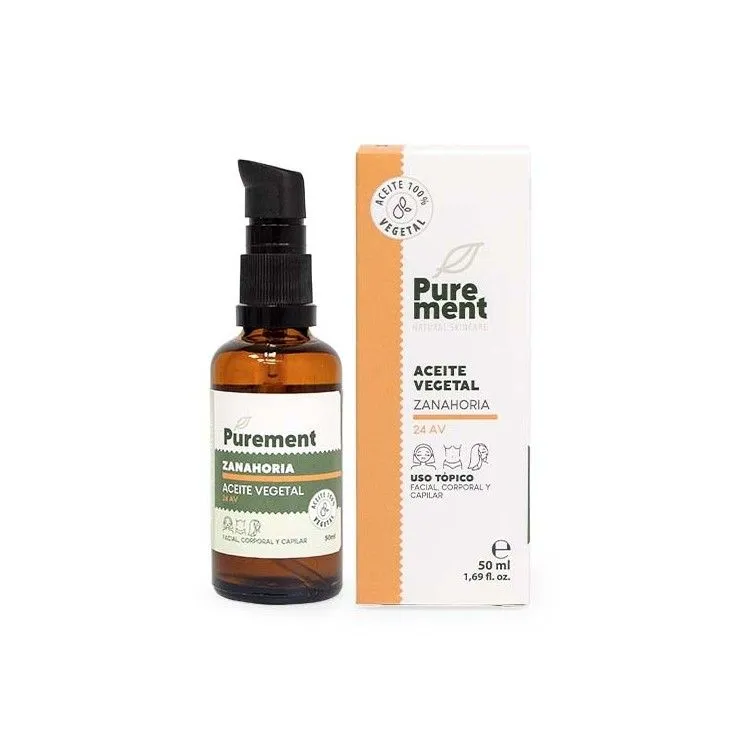 Huile végétale macérée de Carotte 50 ml, Purement