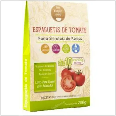 Spaghettis de tomate konjac sans gluten sans sucre 200 g, The Konjac Shop