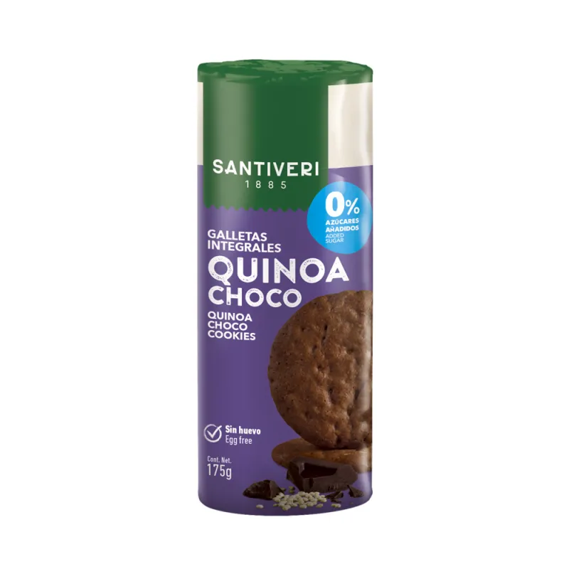 Galletas integrales quinoa choco 175 g, Santiveri