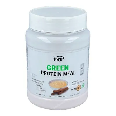 Green protein meal creme brulée-cinnamon 450 g, Pwd Nutrition