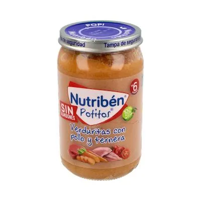 Potito pollo ternera verduritas 235 g 6 ml, Nutriben