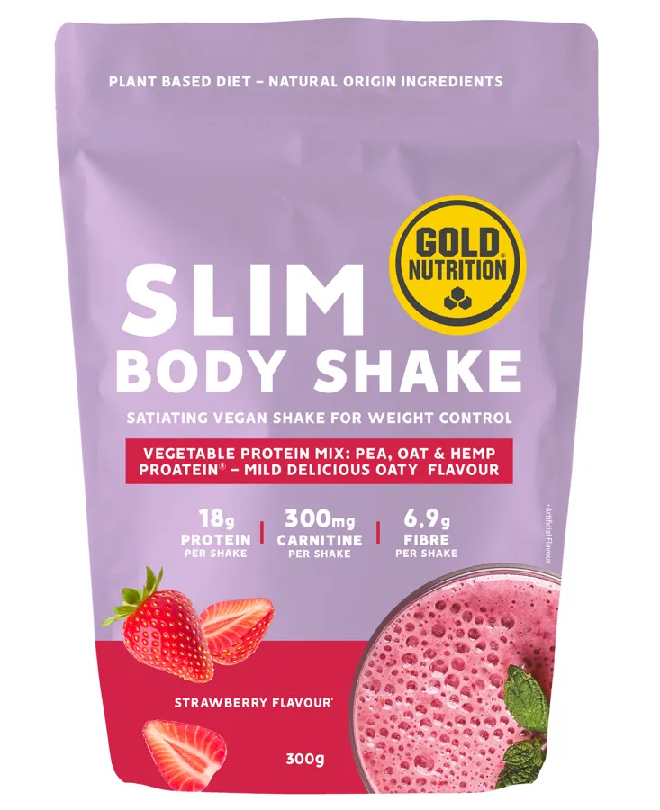 Slim body shake fresa 300 g, Gold Nutrition