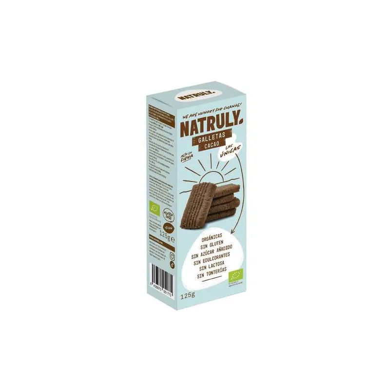 Galletas cacao organicas sin gluten 125 g, Natruly