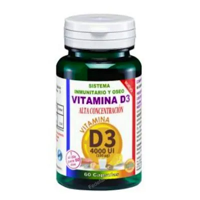 Vitamina D3 4000ui alta concentracion 60 cápsulas, Robis