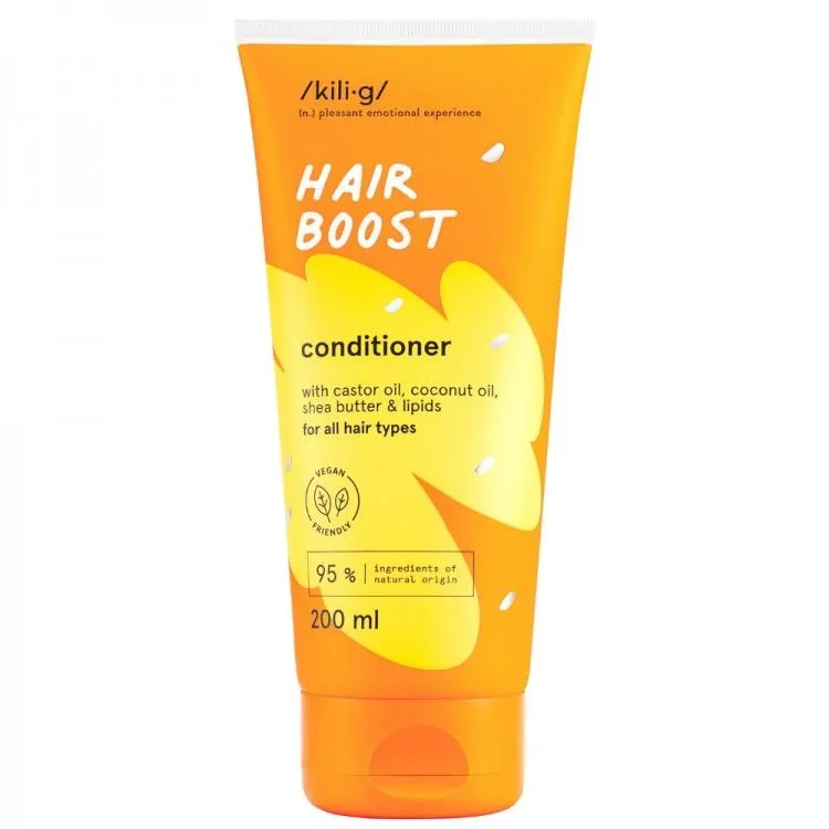 Condicionador Hair Boost com óleo de rícino, Kilig