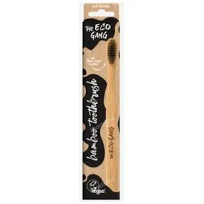 Cepillo de dientes adulto medio negro 1 uds., The Eco Gang