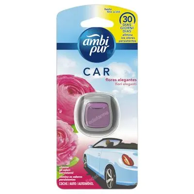 Ambientador de clip para coche fresco floral 2 ml, Ambi Pur