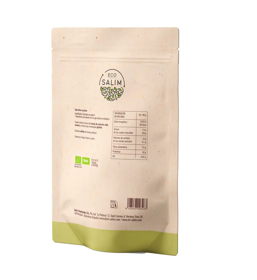 Spirulina polvo BIO 200 g, Ecosalim · imagen 2