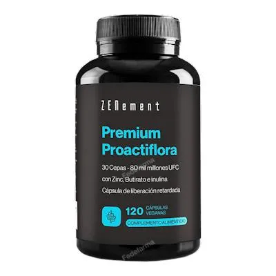 Premium proactiflora 30 cepas - 80 mil millones ufc 120 cápsulas, Zenement