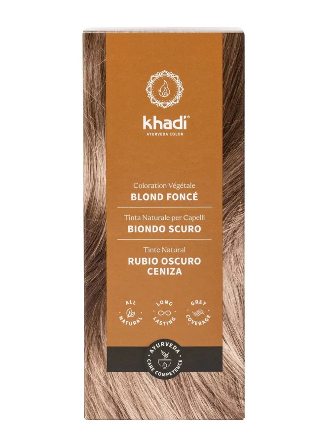 Tinte natural Rubio oscuro ceniza, Khadi