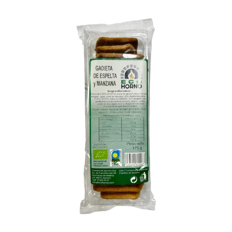 Galletas espelta y manzana -horno BIO 175 g, Eco Horno