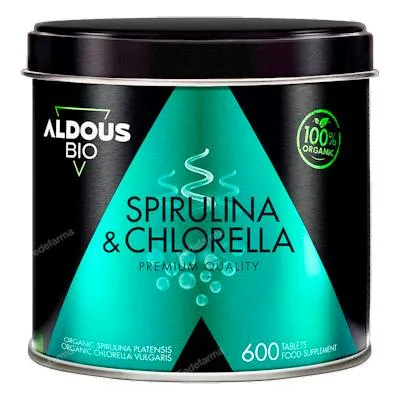 Spirulina und Chlorella BIO 600 Tabletten, Aldous Bio