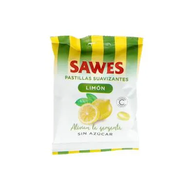 Pastillas balsam sin azúcar limón vit c 50 g, Sawes