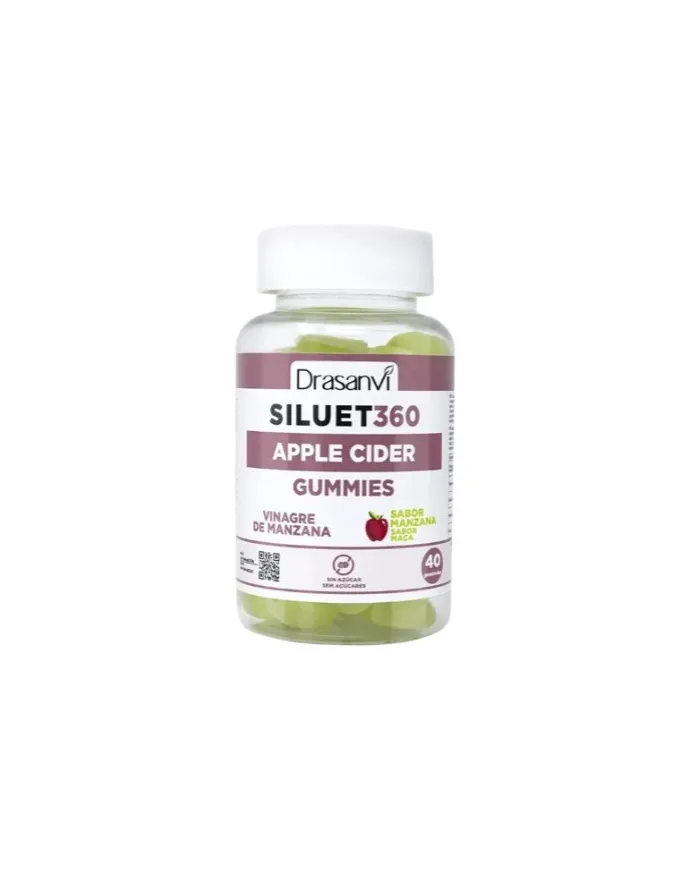 Siluet 360 vinaigre de cidre saveur pomme 40 gummies, Drasanvi