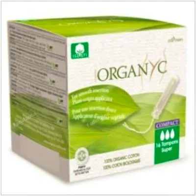 Tampones super con aplicador compact 16 uds., Organyc