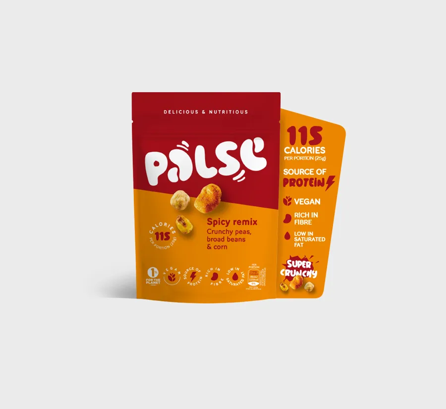 Snack de guisantes, judías y maíz con remix picante 85 g, Palse · imagen 2