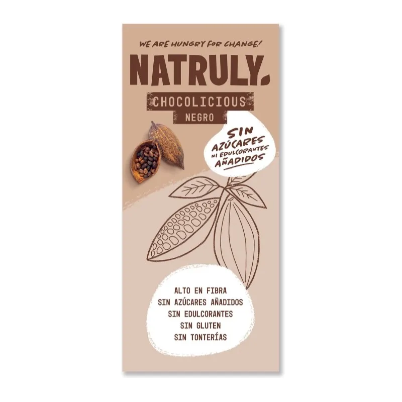 Chocolate negro chocolicious tableta 85 g, Natruly