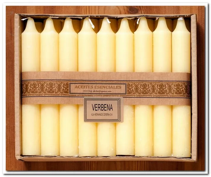 Tray of 18 Candles 26 cm x 20 mm Verbena, Vila Hermanos