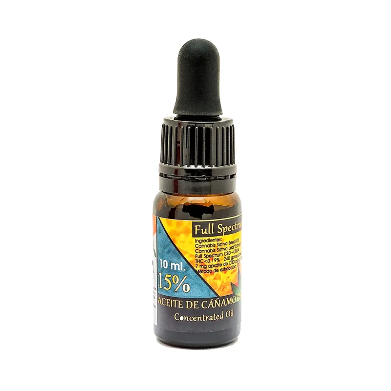 Aceite cañamo cbd 15% natura premium 10 ml, Oro Los Andes