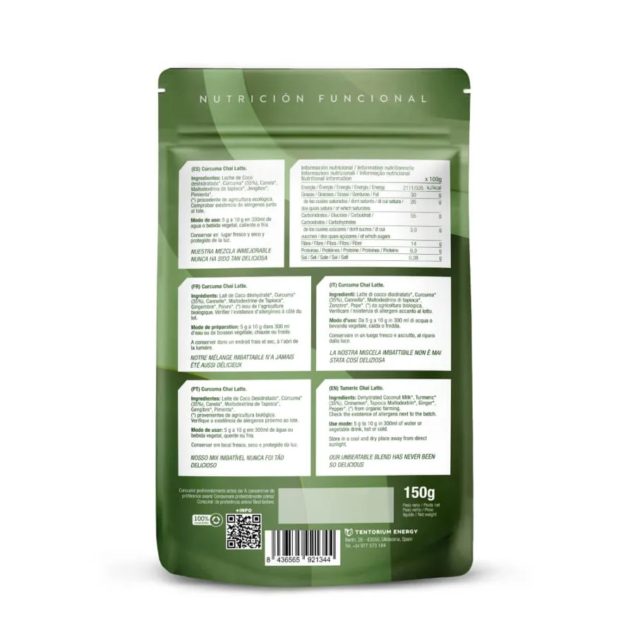 Cúrcuma Chai Latte sin gluten BIO 150 g, Energy Feelings · imagen 2