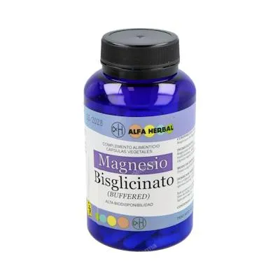 Magnesio bisglicinato 120 cápsulas vegetales, Alfa Herbal