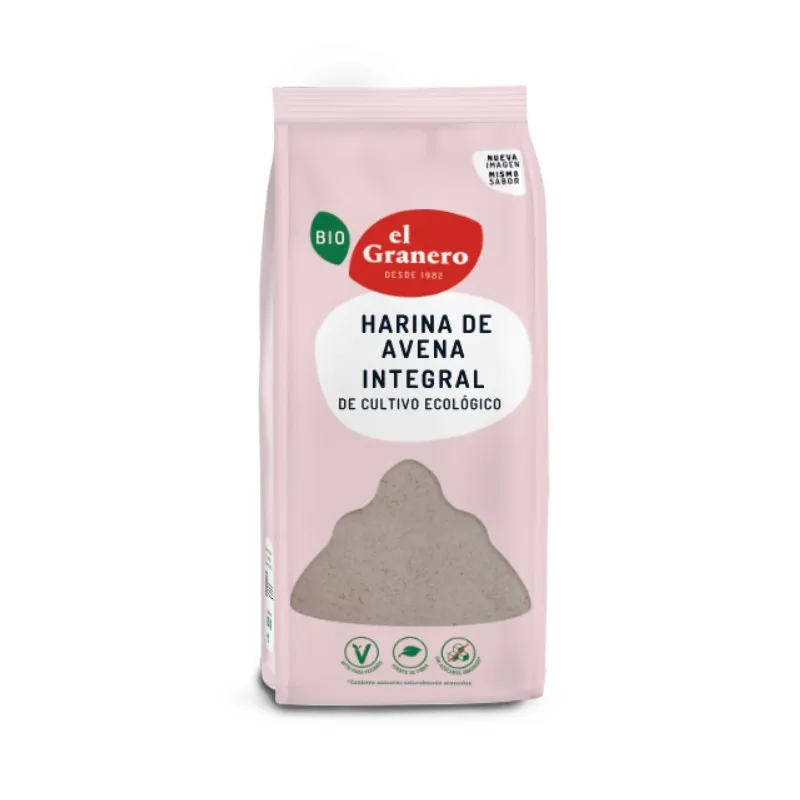 Harina avena integral BIO 500 g, El Granero