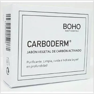Carboderm carbón activado jabón pastilla 100 g, Boho