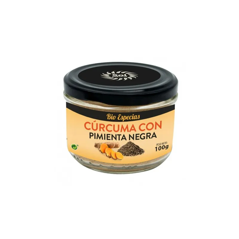 Cúrcuma con pimienta negra BIO 100 g, Sol Natural
