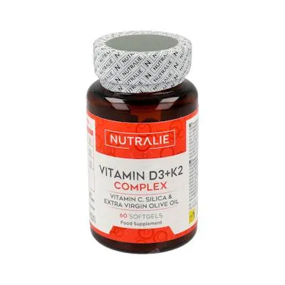 Vitamina D3+K2+VIT C complex 60 cápsulas, Nutralie