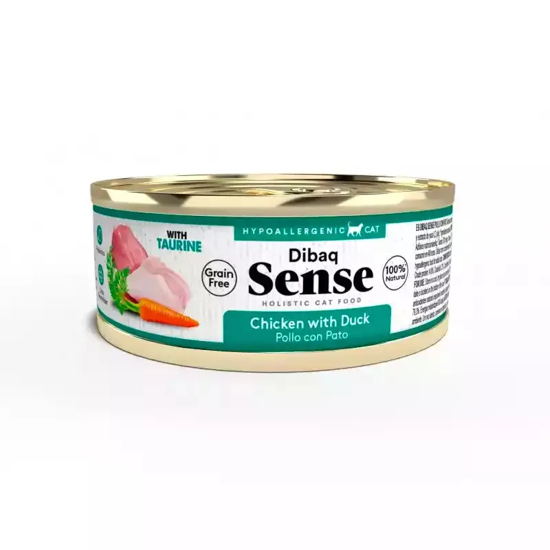 Dibaq sense pollo anatra gatto lattina 70 g, Dibaq Vet