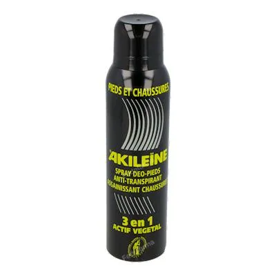 Spray für Füße und Schuhe (schwarz) 3 in 1, 150 ml, Akileine