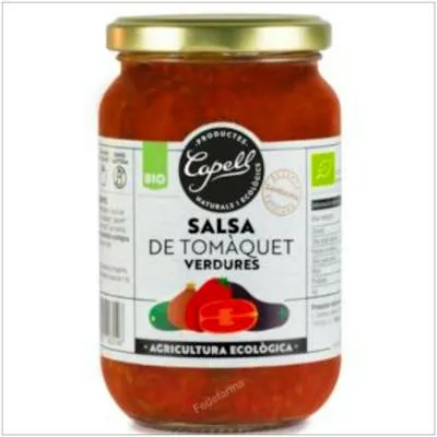 Salsa de tomate hortalizas samfaina BIO 6 x 350 g, Capell