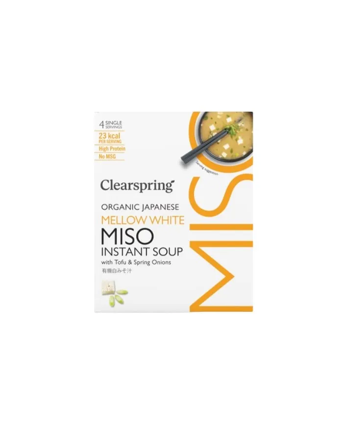 Sopa de miso y tofu suave instantanea 4 sobres, Clearspring