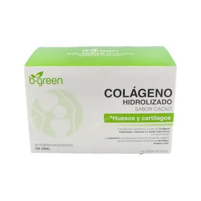 B. green (lab. Lebudit) colágeno hidrolizado cacao 30 sobres, B.green (lab. Lebudit)