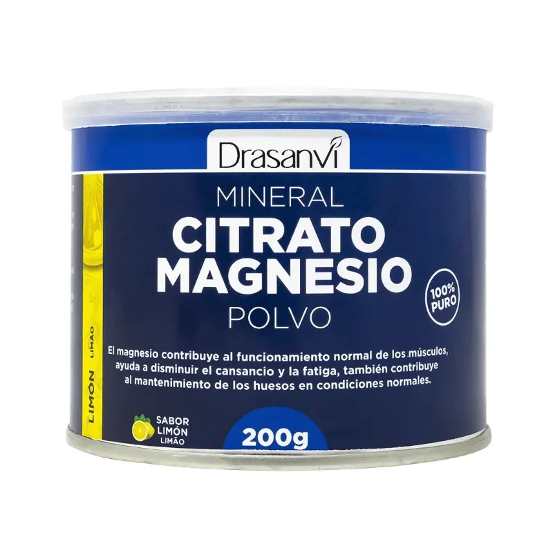 Citrato de magnésio em pó sabor limão 200 g, Drasanvi