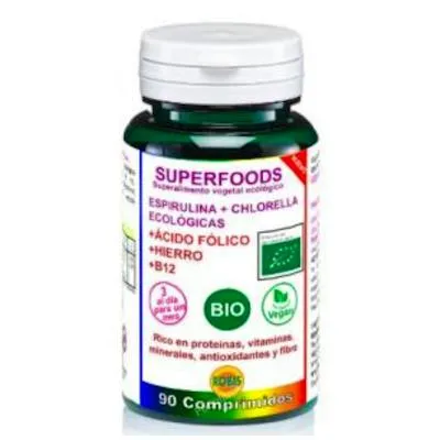 Espirulina + chlorella superalimentos BIO 90 comprimidos, Robis